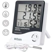 Medidor Termo-Higrômetro Digital com Sensor Externo Exbom