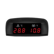 Medidor Universal 2 Em 1 Para Carro: Temperatura Da Água E Voltímetro Com Adaptador De Sensor 1/8NPT