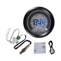 Medidor Universal De Relação Ar/Combustível LED 12V 52MM Com Sensor De Oxigênio O2 De Banda Larga