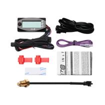 Medidor Universal Mini LED Para Motocicleta 4 Em 1: Temperatura Da Água, Voltímetro, RPM E Relógio