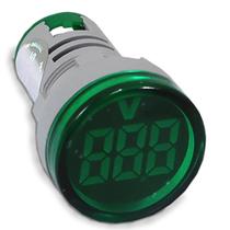 Medidor Voltímetro Digital 5-60Vcc Verde 22mm AD22-22VS-DC-G Corrente Contínua