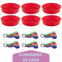 Medidora 5 Pç + Forma de Silicone 24cm Redonda Sortida 6Un