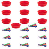 Medidora 5 Pç + Forma de Silicone 24cm Redonda Sortida 9Un - QUALITY HOUSE Medidora 5 Pç + Forma de Silicone 24cm Redonda Sortida 9Un - QUALITY HOUSE