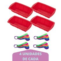 Medidora 5 Pçs + Forma de Silicone Para Pães Sortida 4Un