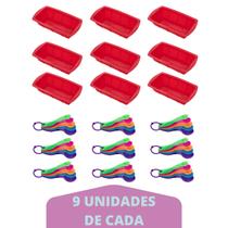 Medidora 5 Pçs + Forma de Silicone Para Pães Sortida 9Un Medidora 5 Pçs + Forma de Silicone Para Pães Sortida 9Un