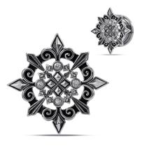Medidores de ouvido COOEAR Stainless Steel Star Vintage Gothic 14mm Medidores de ouvido COOEAR Stainless Steel Star Vintage Gothic 14mm