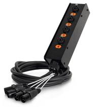 Medusa Combo 4 Vias Profissional com Conectores XLR Anilhados 14 metros