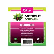 Meeple Vírus Sleeves Quadrado Médio 70x70mm - 100 Unidades Meeple Vírus Sleeves Quadrado Médio 70x70mm - 100 Unidades