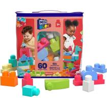 Mega Blocos De Montar Bolsa 60 Peças Jogo Educativo Infantil