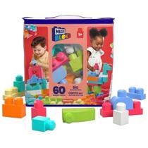 Mega Blocos de Montar Brinquedo Educativo com 60 Peças Grandes Coloridas Presente para Bebês