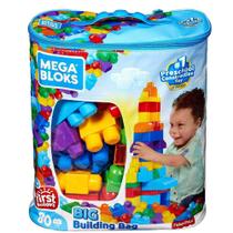 Mega bloks bolsa com 80 blocos de montar mega construx dch63