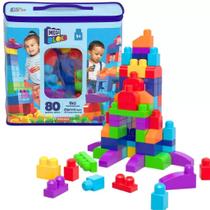 Mega Bloks - Sacola com 80 blocos Azul