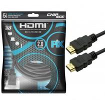 Mega Cabo Hdmi 2.0 4K Hdr 19P 5M Pix Gold, 5 metros, Preto 018-2225 Mega Cabo Hdmi 2.0 4K Hdr 19P 5M Pix Gold, 5 metros, Preto 018-2225