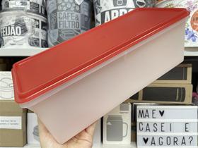 Mega Caixa de Armazenamento 6 Litros Translúcida com Tampa Vermelha Mega Caixa de Armazenamento 6 Litros Translúcida com Tampa Vermelha