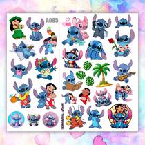 Mega Cartela Lilo Stitch Desenho Kit Adesivo Á Prova D'Água