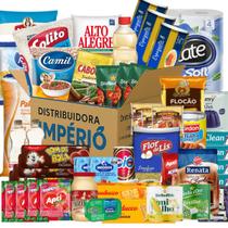 Mega Cesta Básica Completa Tamanho Gigante 80 Itens