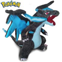 Mega Charizard X de Pelúcia 22cm - Boneco de Pokémon