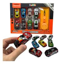 Mega Combo 8 Carrinhos + Lançador Racing Estilo Hotwheels