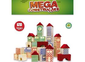 Mega construcoes 120 pcs - madeira super jo Mega construcoes 120 pcs - madeira super jo