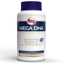 MEGA DHA Vitafor 120 Capsulas - Ômega 3 EPA 300mg Alta Concentração DHA 1500mg