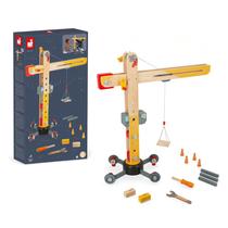 Mega Guindaste De Montar Com 13 Peças Em Madeira Brinquedo De Construção