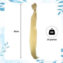 Mega Hair Aplique Fita Adesiva Cabelo Humano 40Cm Loiro