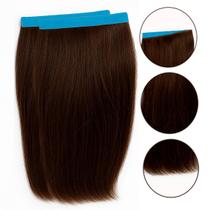 Mega Hair Fita Adesiva castanho liso 40cm 2 telas 20g