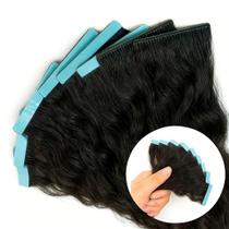 Mega Hair Fita Adesiva Invisivel Castanho ondulado 60cm 40 Peças Mega Hair Fita Adesiva Invisivel Castanho ondulado 60cm 40 Peças