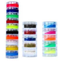 Mega Kit 10 Tintas + 10 Glitters Maquiagem Artistica Lary