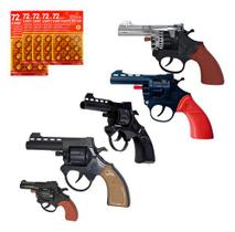 Mega Kit 5 Revólveres De Espoleta Arma + 5 Cartelas 72 Shots Mega Kit 5 Revólveres De Espoleta Arma + 5 Cartelas 72 Shots