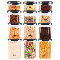 Mega Kit com 12 Potes para Mantimentos, Porta Alimentos Hermeticos com Travas Mega Kit com 12 Potes para Mantimentos, Porta Alimentos Hermeticos com Travas