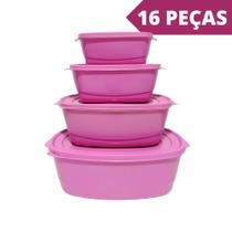 Mega Kit com 16 Potes Plástico Premium Para Cozinha