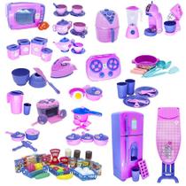 Mega Kit Completo Infantil Cozinha Eletro Mercado 100pç