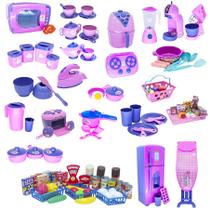 Mega Kit Completo Infantil Cozinha Eletro Mercado 126pç