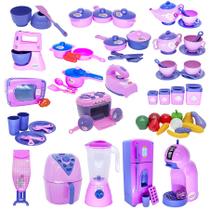 Mega kit Cozinha Infantil Eletro Comida Casinha Panela 69pç - Altimar