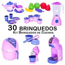 Mega Kit Cozinha Infantil Eletro Fruta Prato Copo Fue 30pç - Altimar