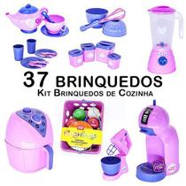 Mega Kit Cozinha Infantil Eletro Fruta Prato Copo Fue 37pç - Zuca Toys