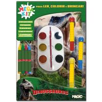 Mega Kit Dinossauros - ler, colorir e brincar - Magic