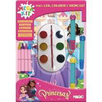 Mega Kit Princesas - ler, colorir e brincar
