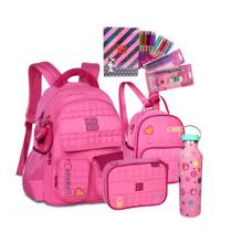 Mega Kit Rebecca Bonbon Costas Chaveiro com Pelinho Mochila+Estojo+Garrafa+Lancheira+Itens de papael