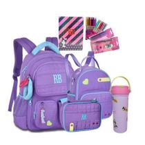 Mega Kit Rebecca Bonbon De Costas Chaveiro Peludo Garrafa Copo Itens de Papelaria Estojo Lancheira M