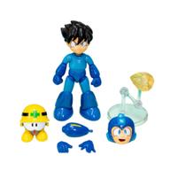 Mega man - boneco articulado mega man versão civil - com acessórios