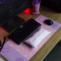 Mega mouse pad com almofada de pulso - gamer girl - Uatt