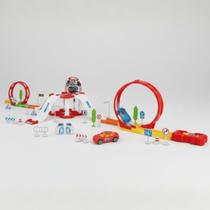 Mega Pista de Corrida Radical 53 Peças com 2 Loopings e 6 Carrinhos