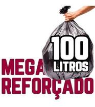 Mega Reforçado Saco De Lixo 100 Litros 100Un Preto