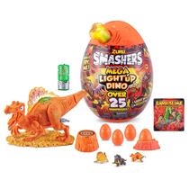 Mega Smashers Dino Spinosaurus Light Up Series 4: +25 surpresas, ovos colecionáveis, slime vulcânico, fóssil e dinossauro - ideal para meninos e crianças