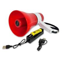 Megafone Alto-Falante Portátil Com Sirene e Gravação de Alta Definição