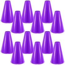 Megafone de plástico roxo Woanger de 12 peças, 20x13cm, festa Megafone de plástico roxo Woanger de 12 peças, 20x13cm, festa