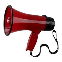 Megafone Flydot com microfone de alto-falante Siren 240s Record Red Megafone Flydot com microfone de alto-falante Siren 240s Record Red