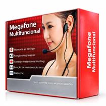 Megafone Multifuncional Recarregável com Microfone, Eco e Rádio FM